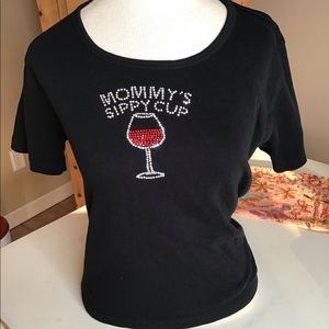 Mommy’s Sippy Cup Rhinestone Tee